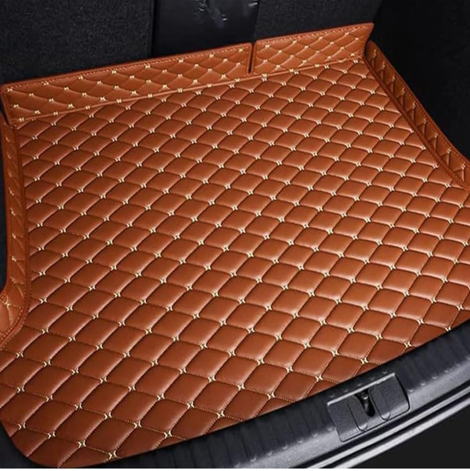 FNUQKREF Pu Leather Car Boot Liner For Chery JAECOO J7 2023 2024 2025, Car Boot Cargo Liners Protector Waterproof Anti-Slip Tailored Interior Accessories, Brown