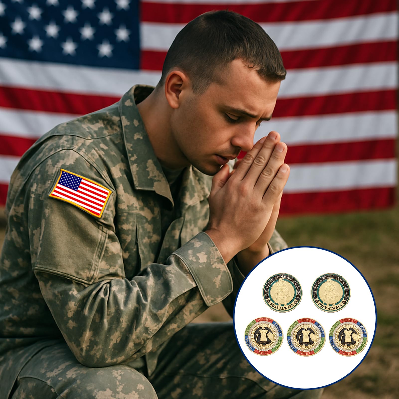 Armor of God Coins - Faith Challenge Coins -4