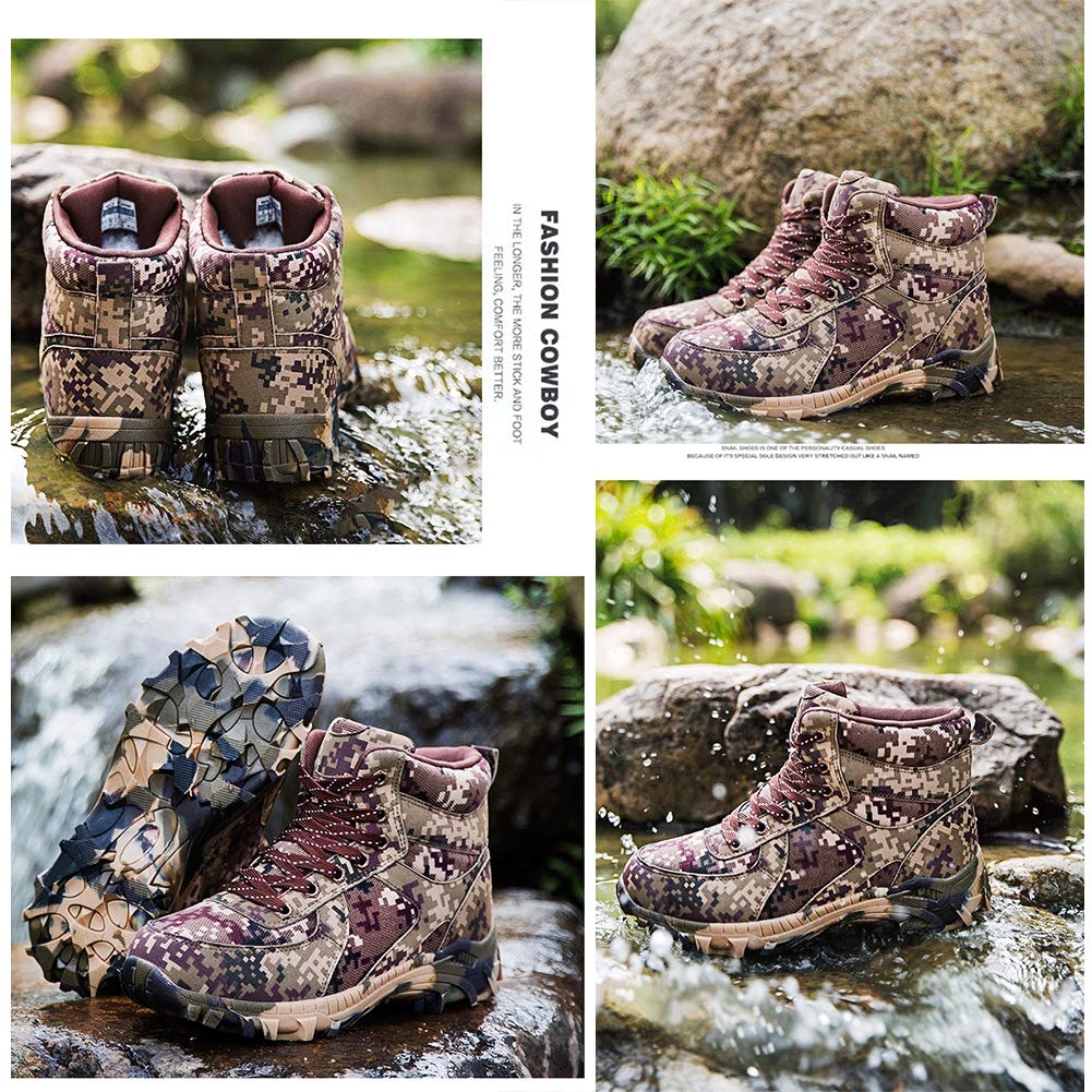 Stivali Militari Impermeabili da Uomo Stivali Tattici da Combattimento nel Deserto da Esterno Commando Stivali da Combattimento | Scarpe da Trekking Invernali all'aperto