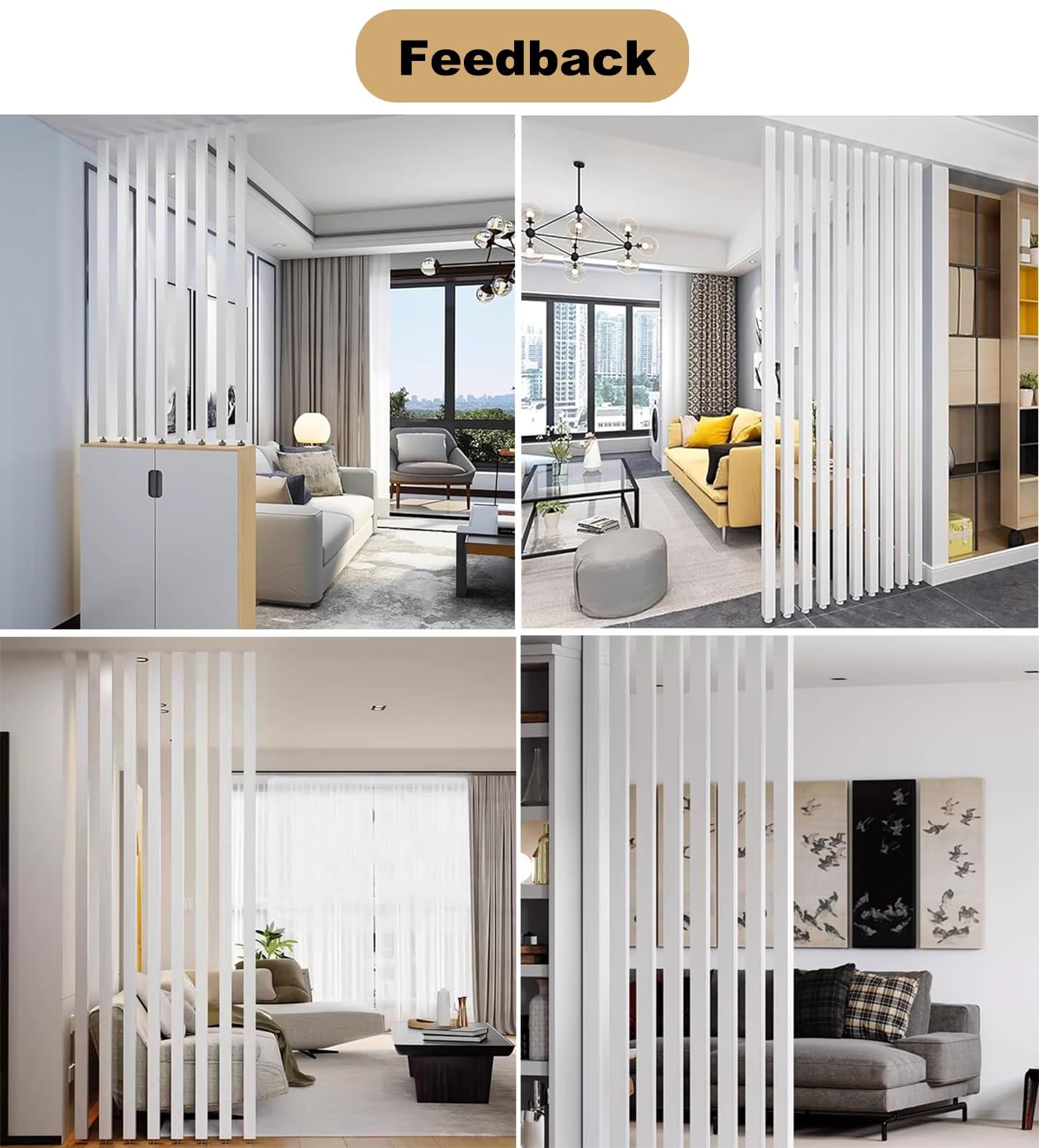 Séparateur De Pièce ZYFBD En Bois Massif - Réglable 70-300cm, Installation Sans Perçage