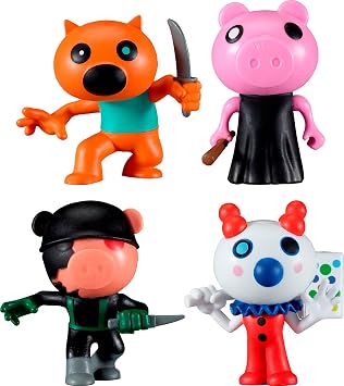 Lansay - Piggy-Pack of 4 Figures 8 cm - Video Game Characters, 70160