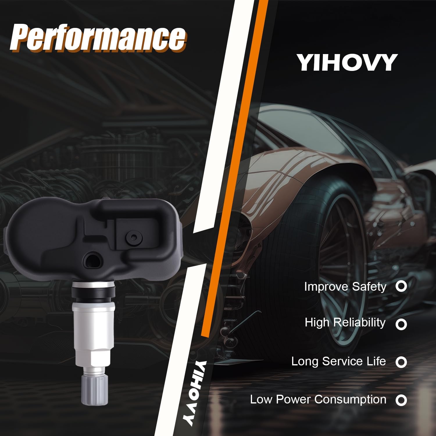 Pre-Programmed TPMS Sensor Tire Pressure Monitoring Sensor 4260706030 fit for Toyota Avalon Camry Corolla Grand Highlander Land Cruiser Sequoia Tacoma Tundra, fit for Lexus Subaru - 315MHz (4)