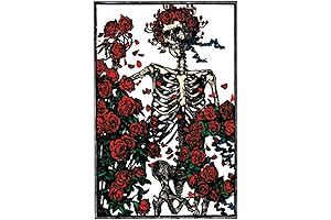 Grateful Dead Skeleton and Roses Magnet: A Vibrant Expression of Your Inner Groove