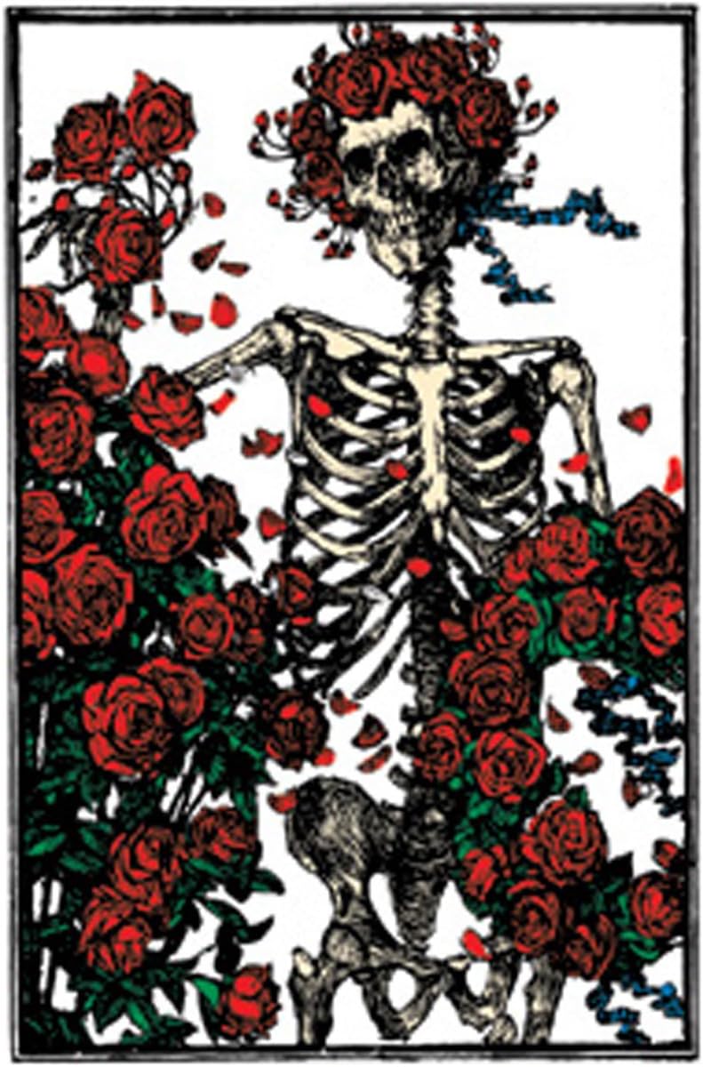 Licenses Products Grateful Dead Skeleton and Roses Magnet