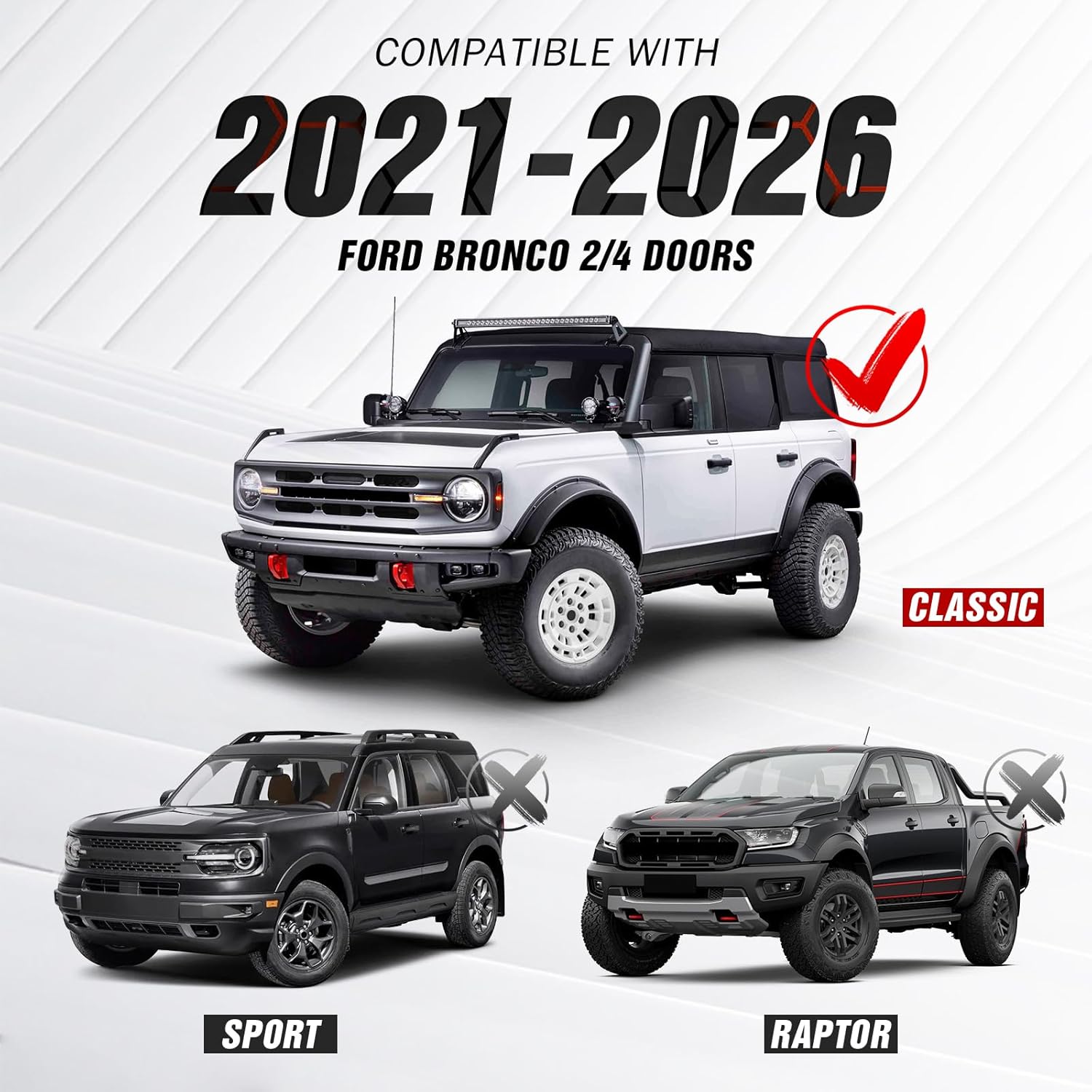 for Ford Bronco Front Skid Plate Steel Bumper Cover Compatible with 2021 2022 2023 2024 2025 2026 Ford Bronco 2 Door & 4 Doors, Bolt-on Lower Guard Plate Off-Road Engine Protection