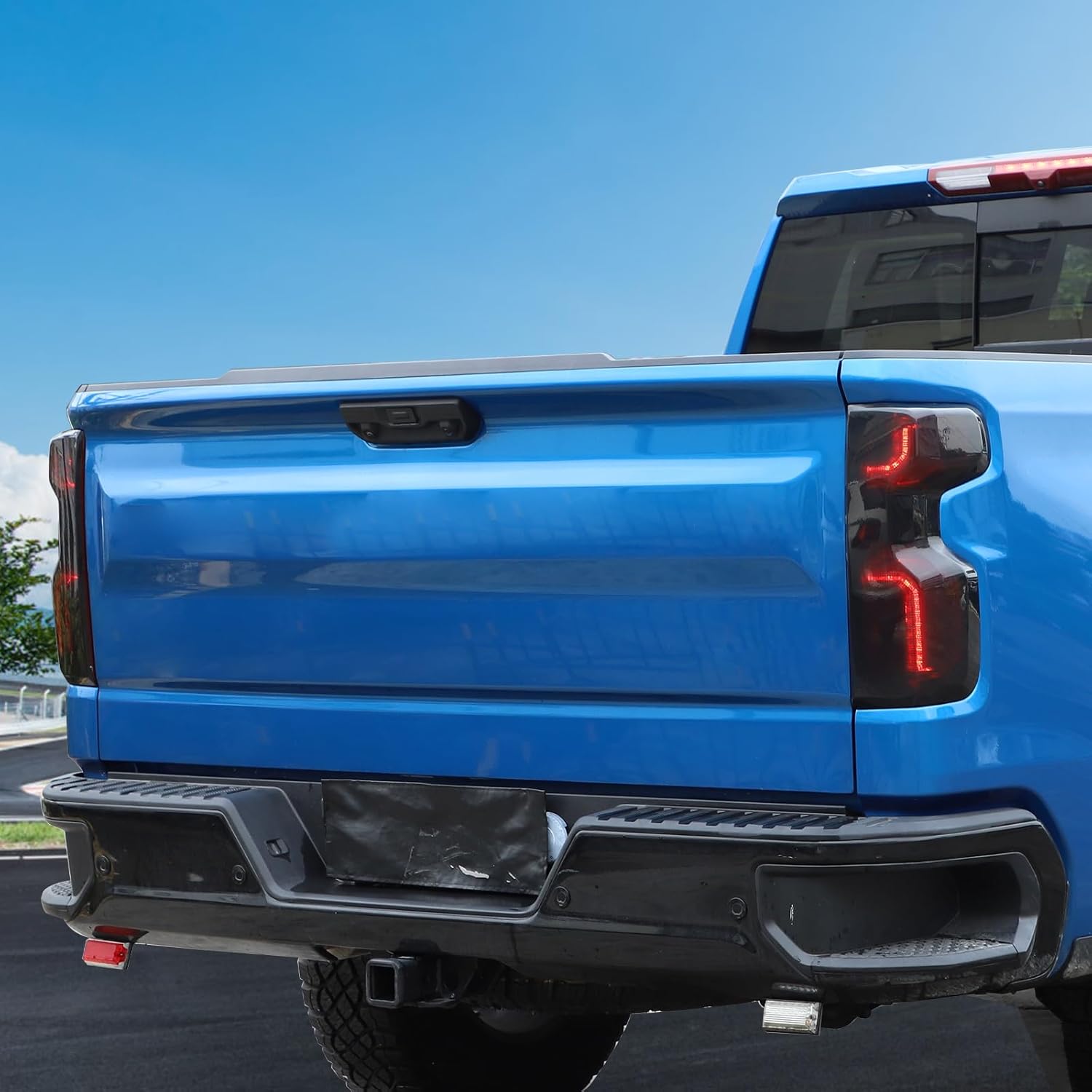 Tail Light Lamp Cover Smoked Black TailLight Rear Light Trim Decoration fit for Chevy Silverado 2022 2023 2024 2025 2026 Exterior Accessories