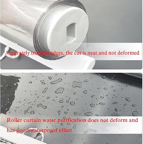 Miniatura 2 de SHUGUANGGUDE Persianas enrollables transparentes impermeables transparentes de plástico de PVC transparente persianas enrollables impermeables a