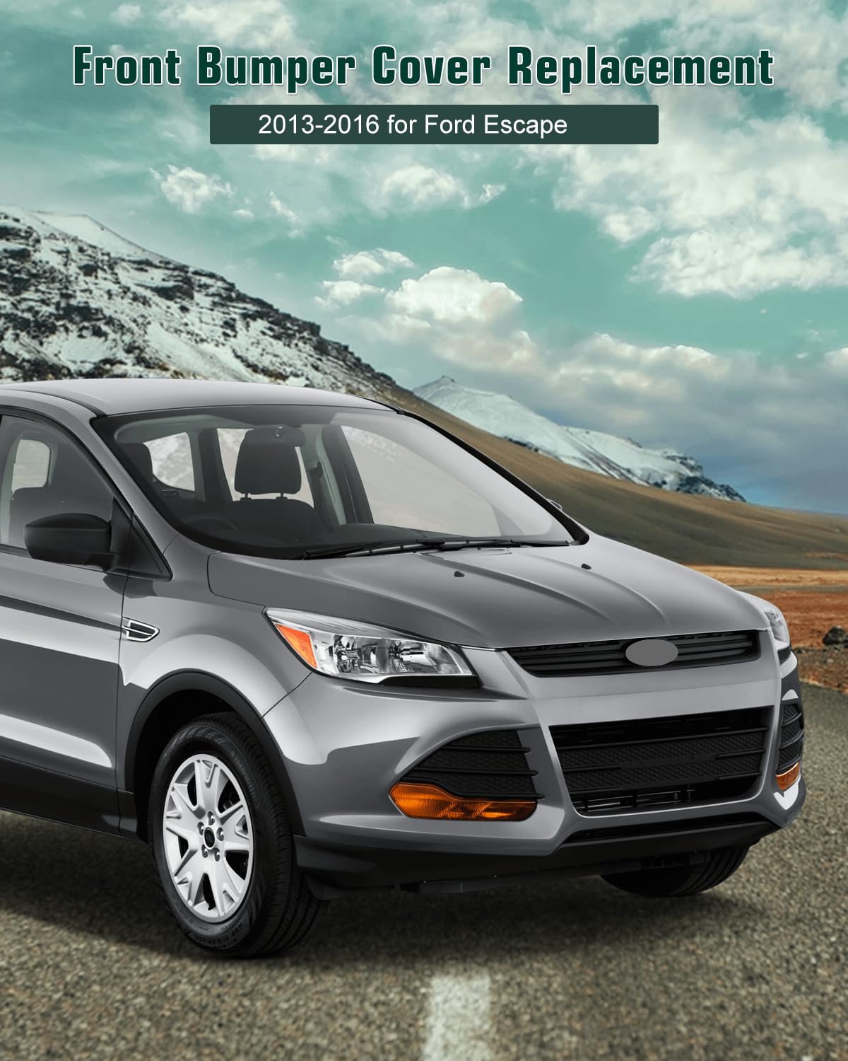 Copertura Paraurti Posteriore Inferiore Argento Per Ford Escape 2013-2017 Titanium/SE/SEL/Sport - CJ5Z-17K835-BA