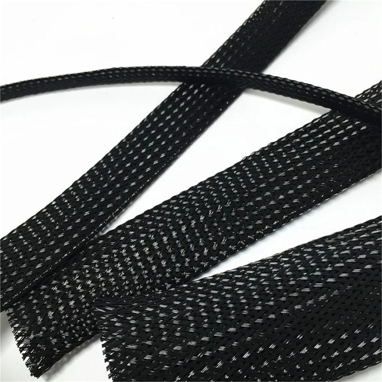 Organizador de Cables en Espiral Tubo de Malla Nailon Negro 1/5/10/M, Funda Alambre for Mascotas, Trenza aislada expandible en Espiral, Apretada 1mm a 100mm(20mm,10M)