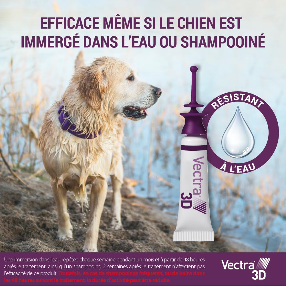 Vectra 3D Solution Spot-on pour Chiens > 25–40 kg - 3 pipettes