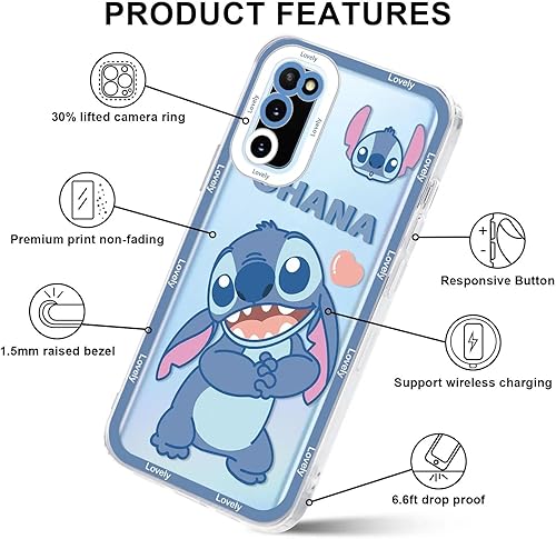 Miniatura 5 de Paquete de 2 bonitas fundas de dibujos animados para Samsung Galaxy S20 de 6.2 pulgadas, funda protectora transparente de TPU suave a prueba de