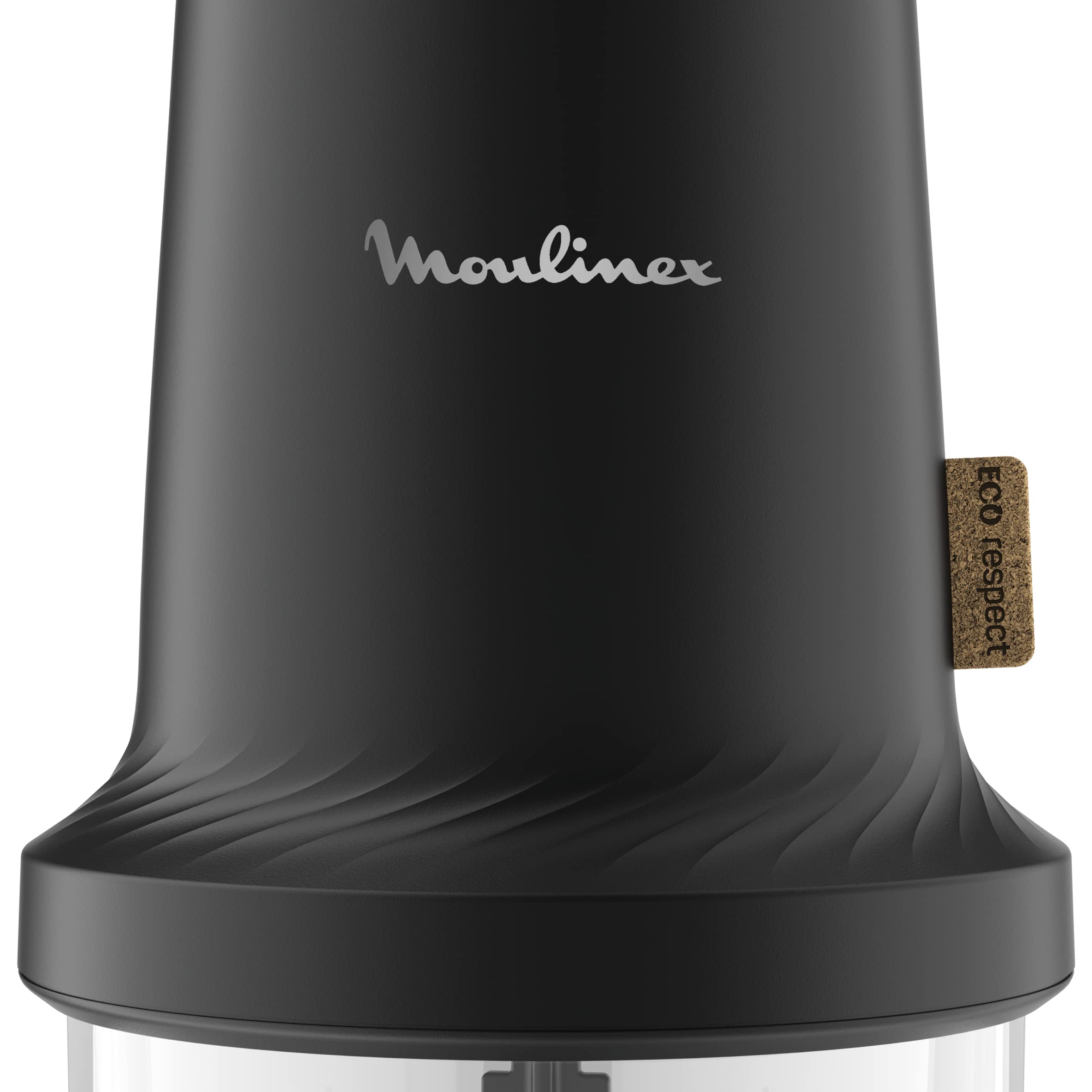 Moulinex Eco Respect hachoir, Design écologique, Oignons, ail, herbes, sauces, 0,5 L, 2 lames, 500 W, Fabriqué en France AT80E810