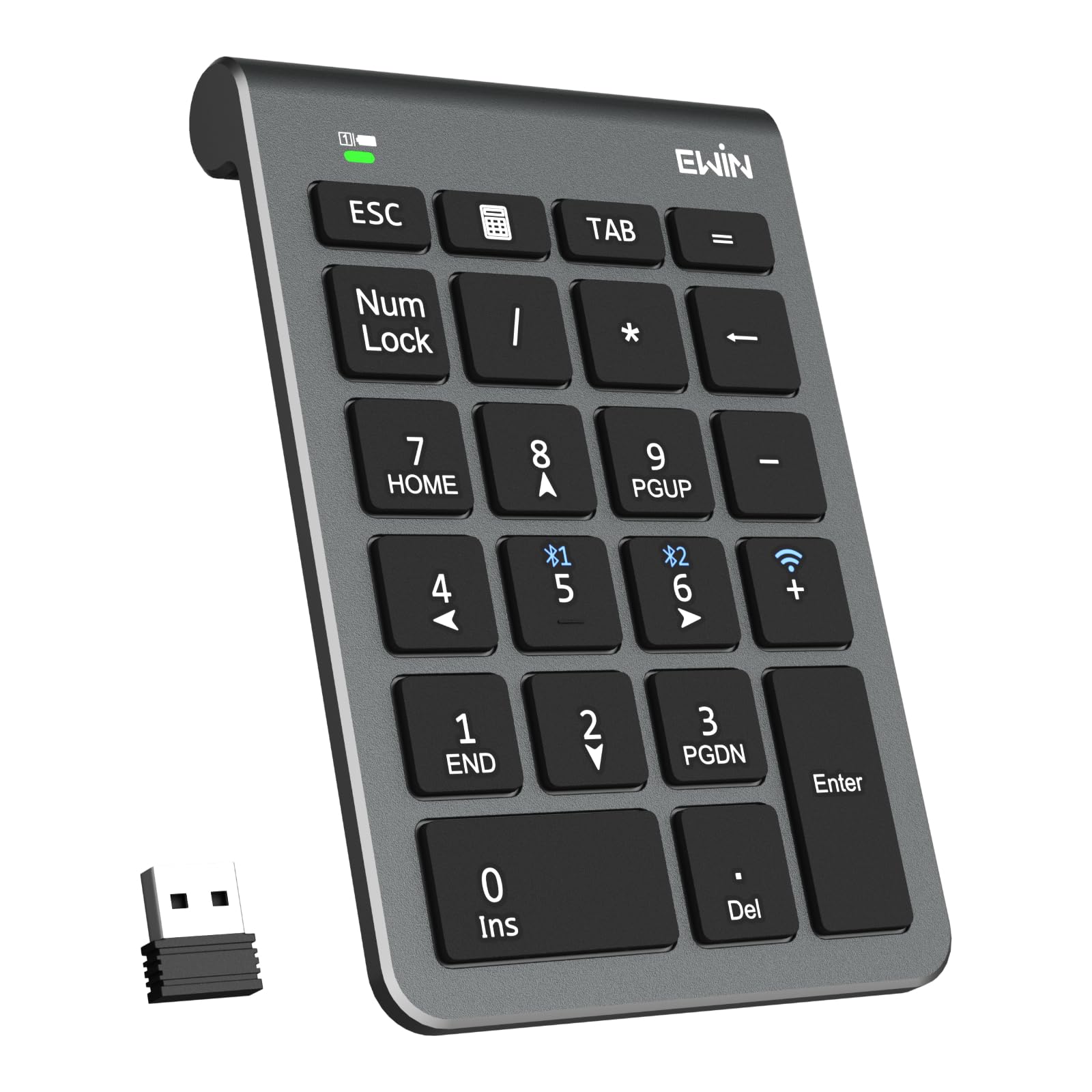 Amazon | Ewin テンキー numlock非連動 Bluetooth/2.4G接続 3台