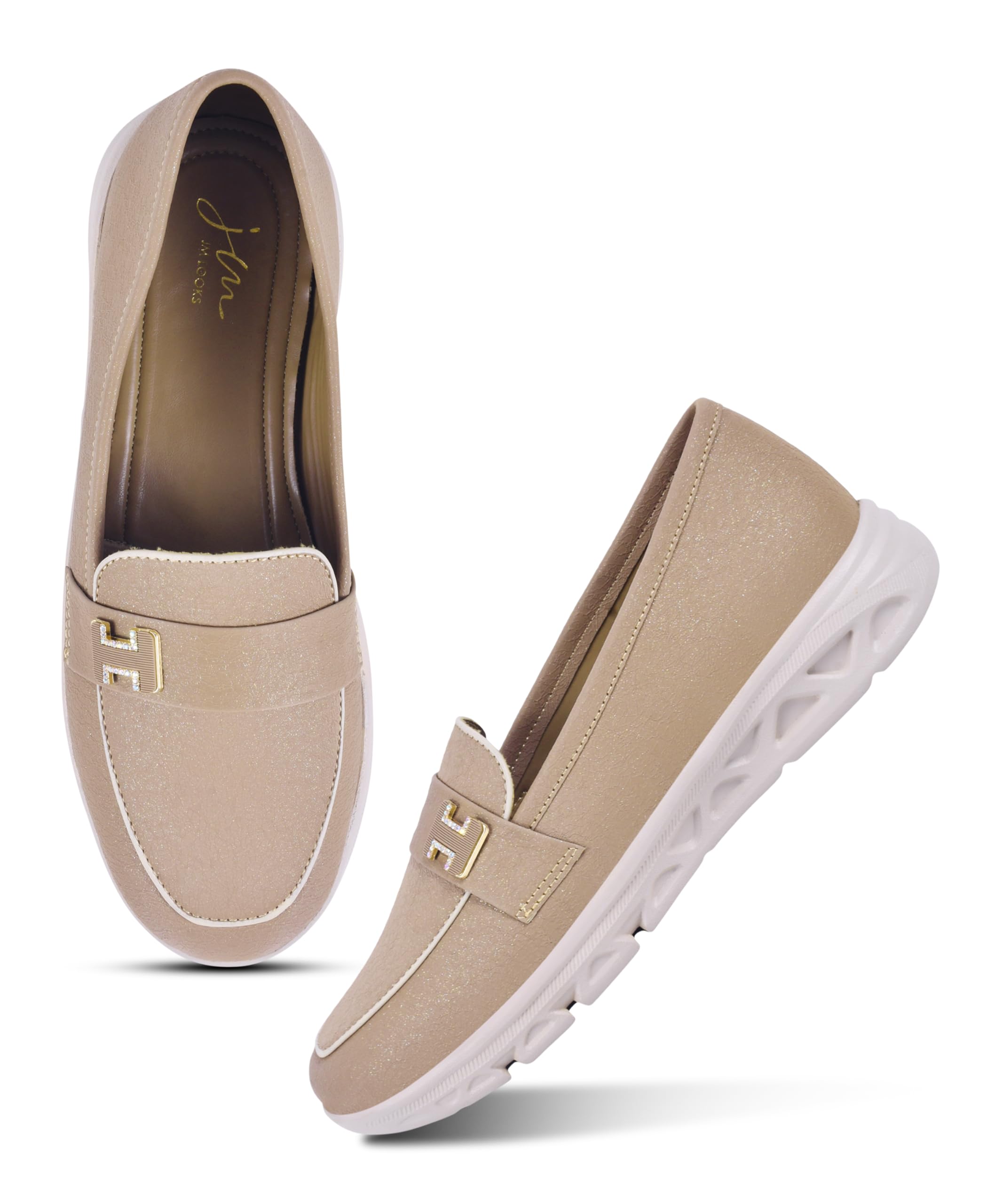 Sporty Loafers with Metallic Trim and Comfortable Walking Sole-image-14