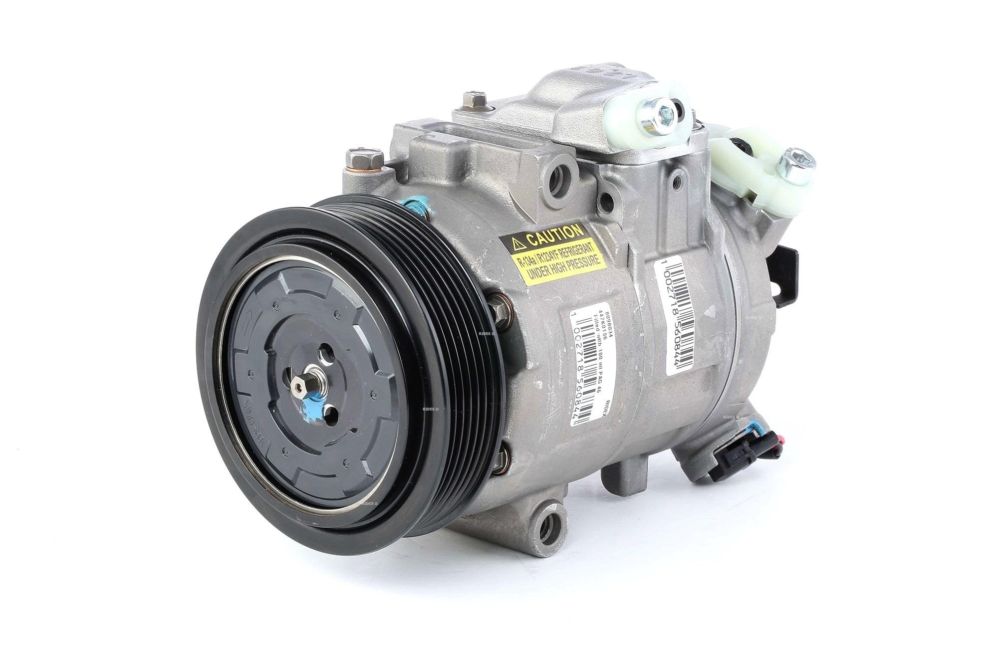 RIDEX 447K0106 Compresor aire acondicionado con aceite de compresor PAG con junta tórica Compatible con VW Polo V Hatchback 6R1, 6C1
