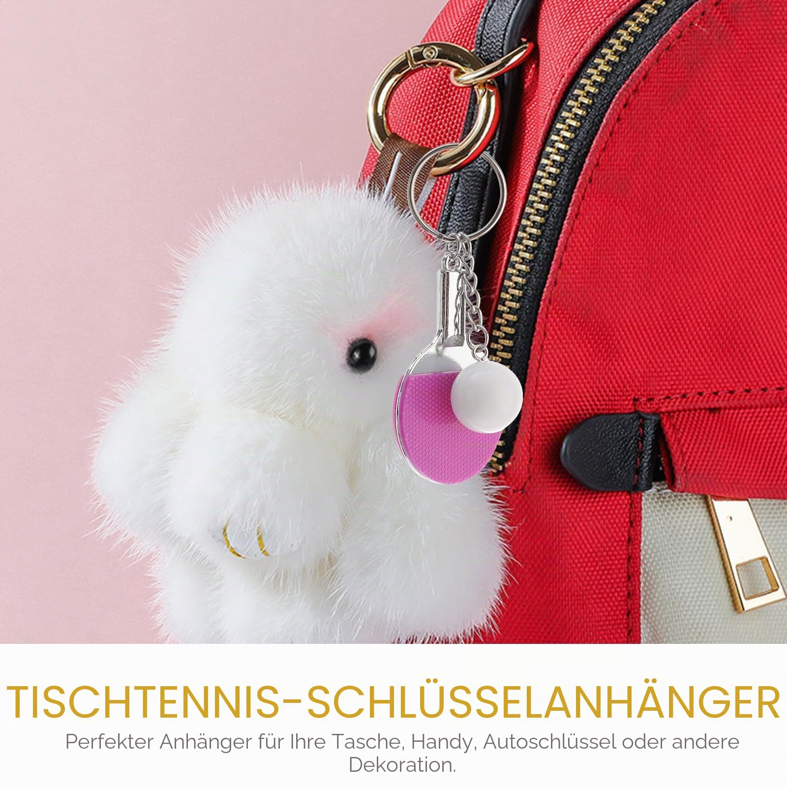 SOIMISS 18 Stück Schläger-Schlüsselanhänger Rucksack-Schlüsselanhänger Auto-Dekoration Schlüsselanhänger Für Autoschlüssel Mini-Pong-Schlüsselanhänger Auto-Schlüsselanhänger
