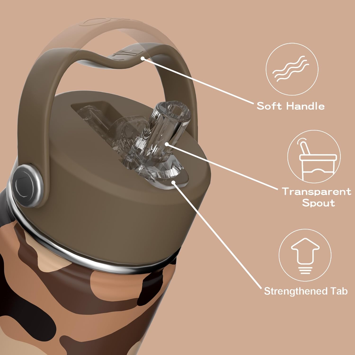 OISIZ Kids Water Bottle with Straw Lid 14oz, Vacuum Insulated 316 Stainless Steel Water Bottles for Kids for School, Leakproof Water Bottle, BPA Free and Keep Cold for 24 Hours - Image 3