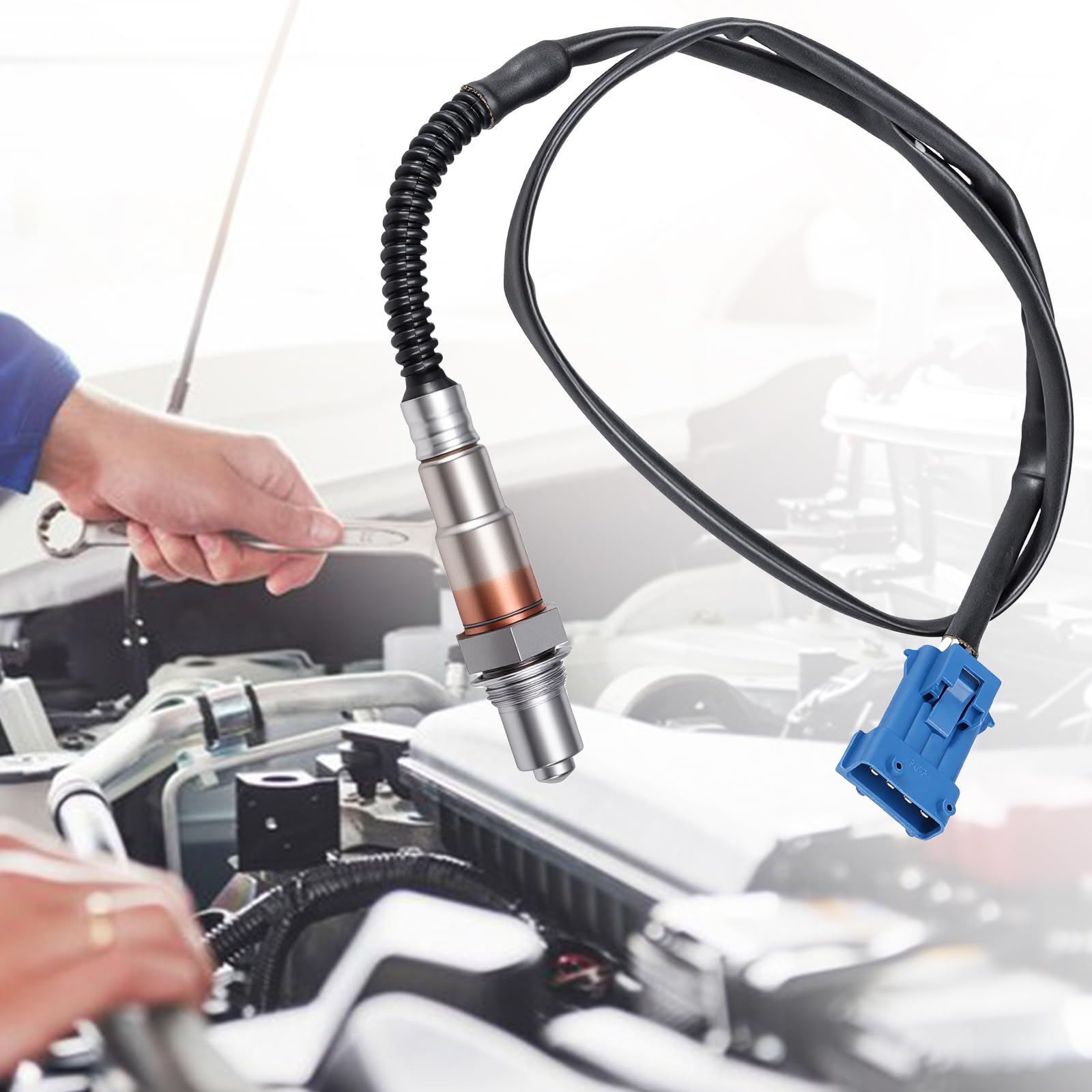 Capteur d'Oxygène Arrière - Compatible avec Citroën, Peugeot et Fiat Qubo 1.4L - OEM Références 9636876580, 96368765, 9636968380