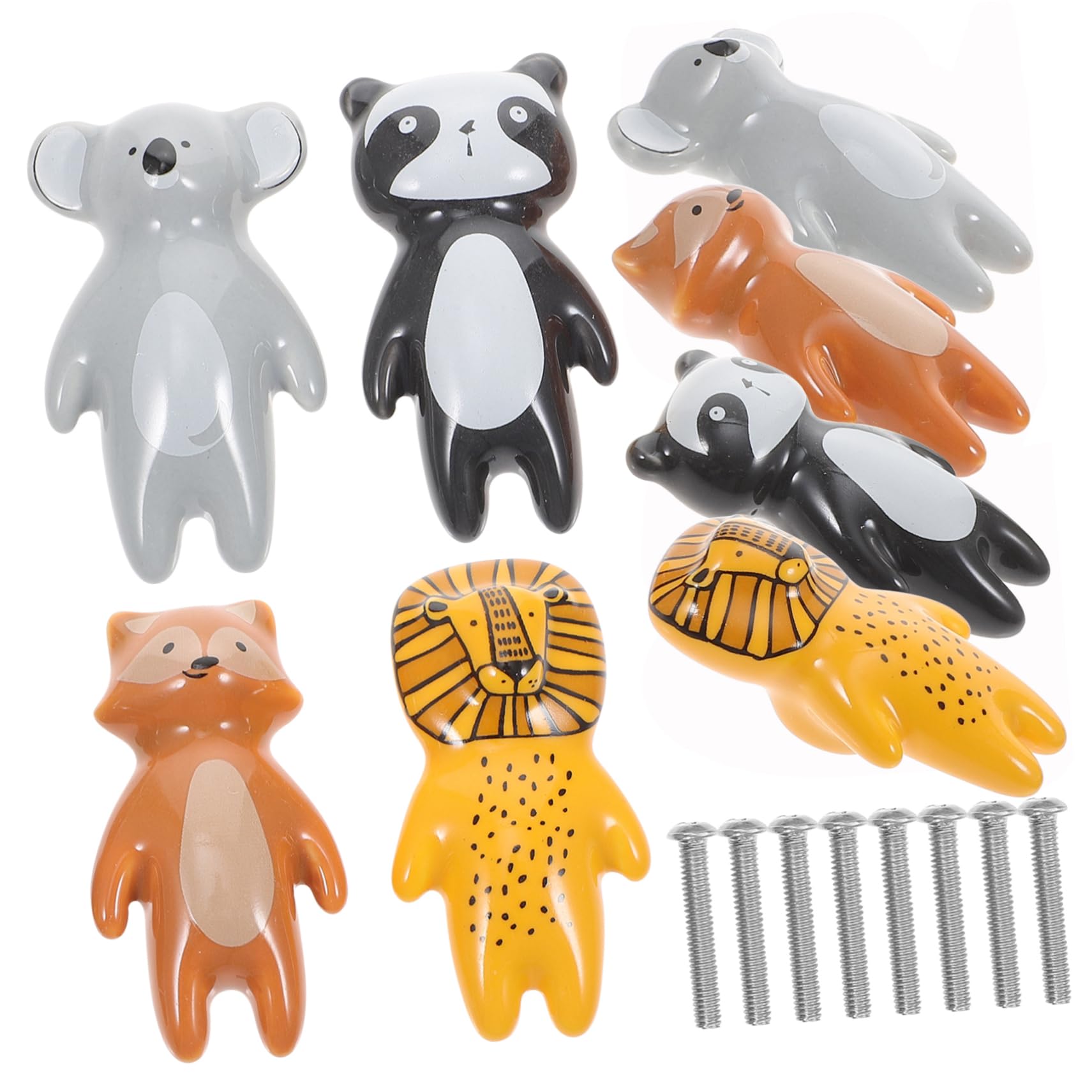 TOYANDONA Cabinet Handles 8pcs Creative Cartoon Dresser Knobs Easy Install for Wardrobe
