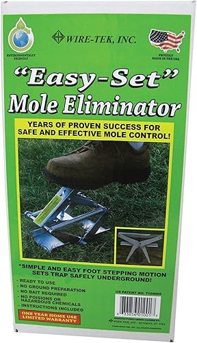 Miniatura 3 de Wire Tek Trampa eliminadora de topos Easyset 1001 (paquete de 2), trampas para topos que matan mejor, trampa para topos de tijera, mata topos para