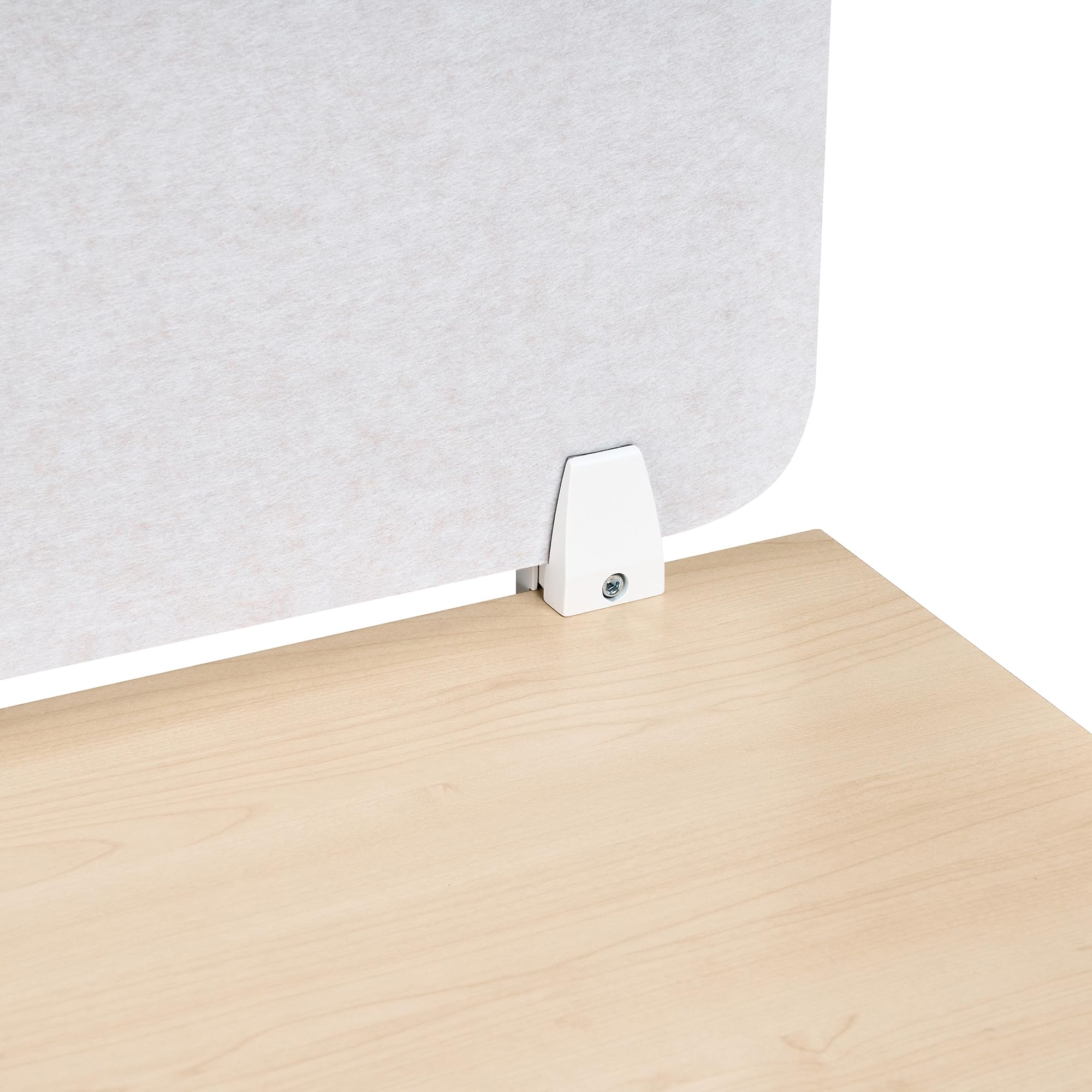 Beliani Divisorio da scrivania Pet Pannello Acustico Tessuto fonoassorbente 160 x 50 cm Bianco Sporco