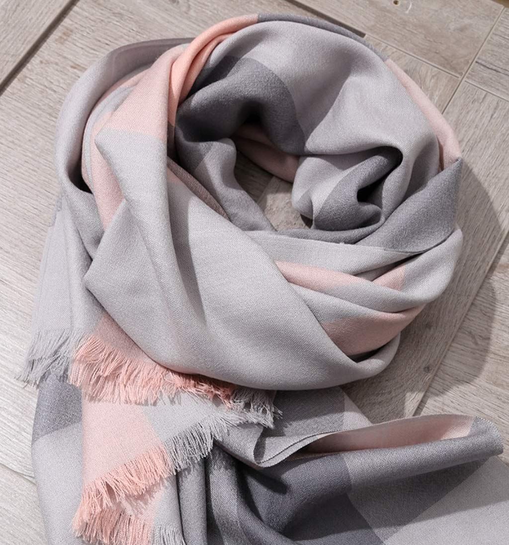Sciarpa Invernale in Cashmere da Donna Scialli Spessi e Caldi Avvolge Sciarpe Solide da Donna Foulard con Nappe alla Moda
