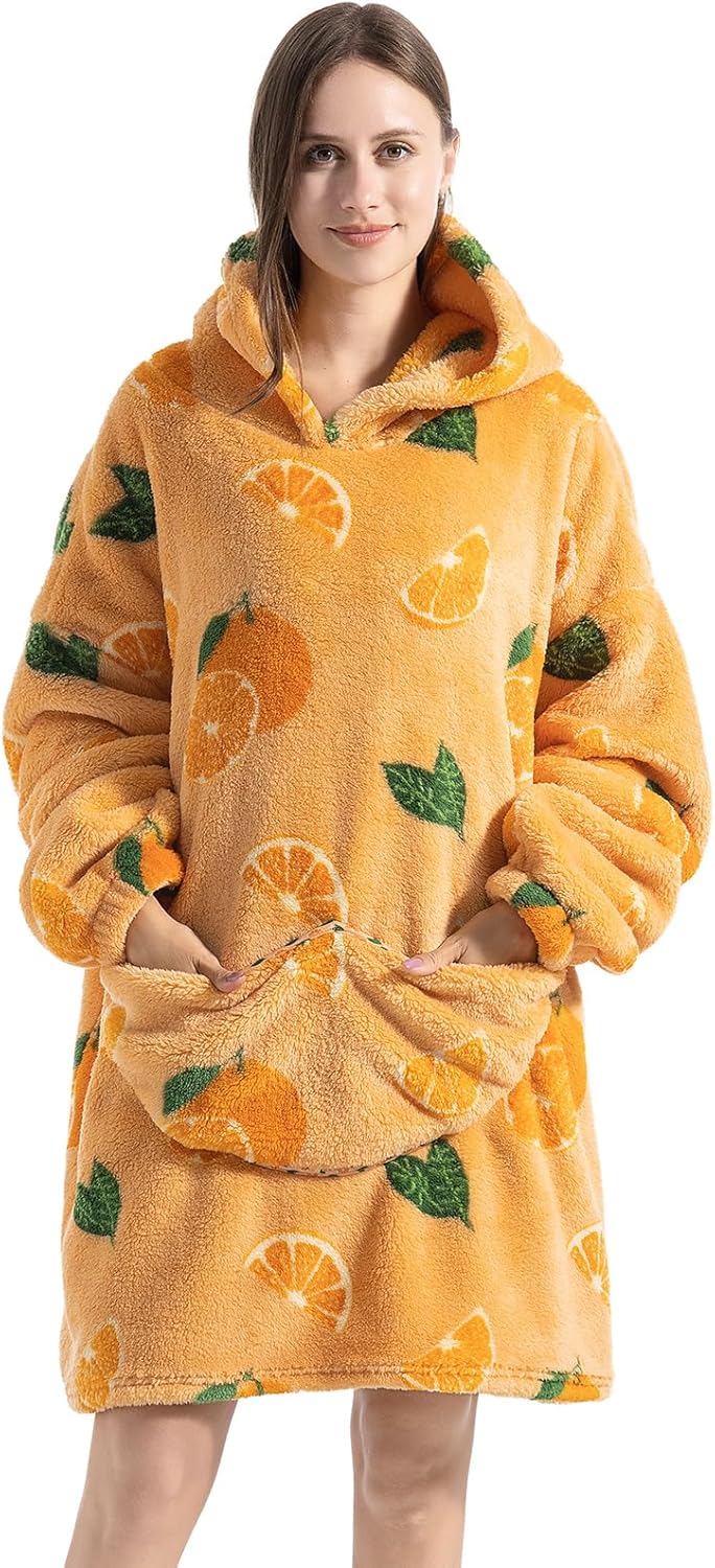 Oversized Blanket Hoodie - Wearable Blanket with Hood, Sweatshirt Blanket Hoodie Sweater Suitable for Everyone