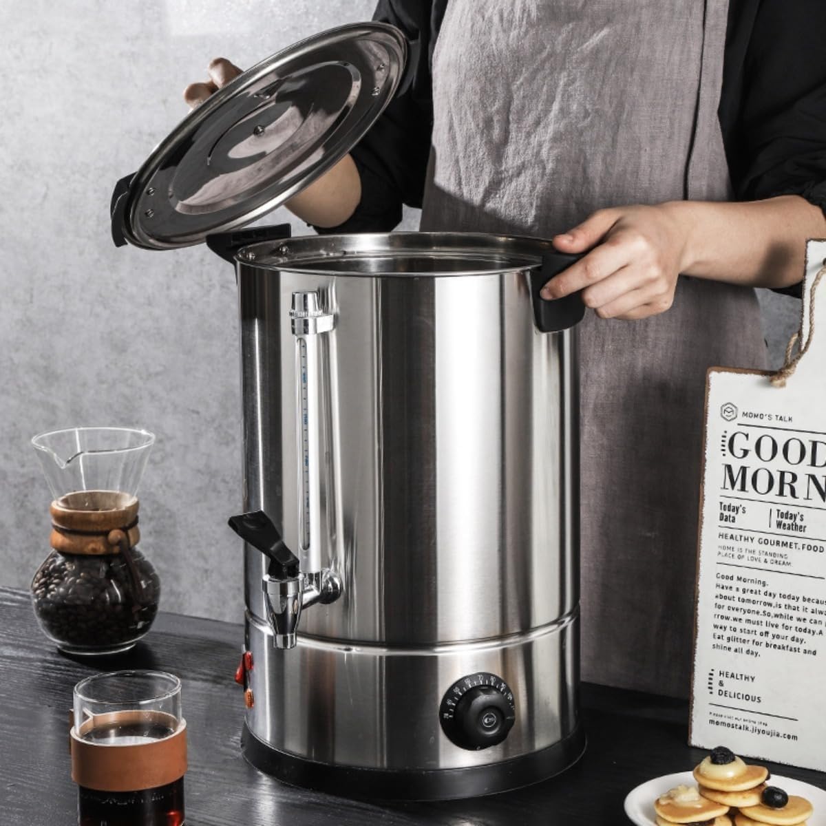 Amazon | Vromixa 電気保温ポット 8L/12L/15L/25L/35L/45L 選べる容量