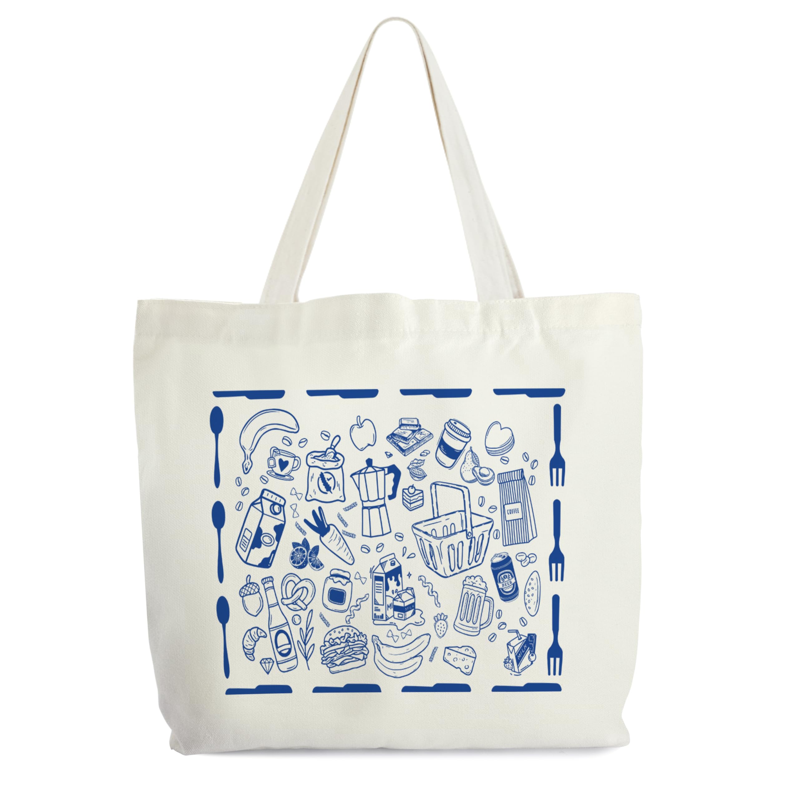 Sponsored Ad - Food Totes for Women, Fruit And Vegetable Canvas Tote, Food Lover Gifts, Aesthetic Shopping Bag, Farmer Market Bag, Retro Shoulder Bag Gifts for Women Friends Sisters Mom -75