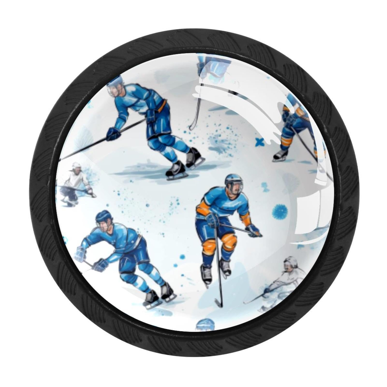 Chenzzzz Multicolored 10 Ice Hockey Drawer Knobs Pull Handle Crystal Glass Circle Shape Cabinet Drawer Pulls Cupboard Knobs With Screws For Kitchen Cupboard Dresser Wardrobe Etc