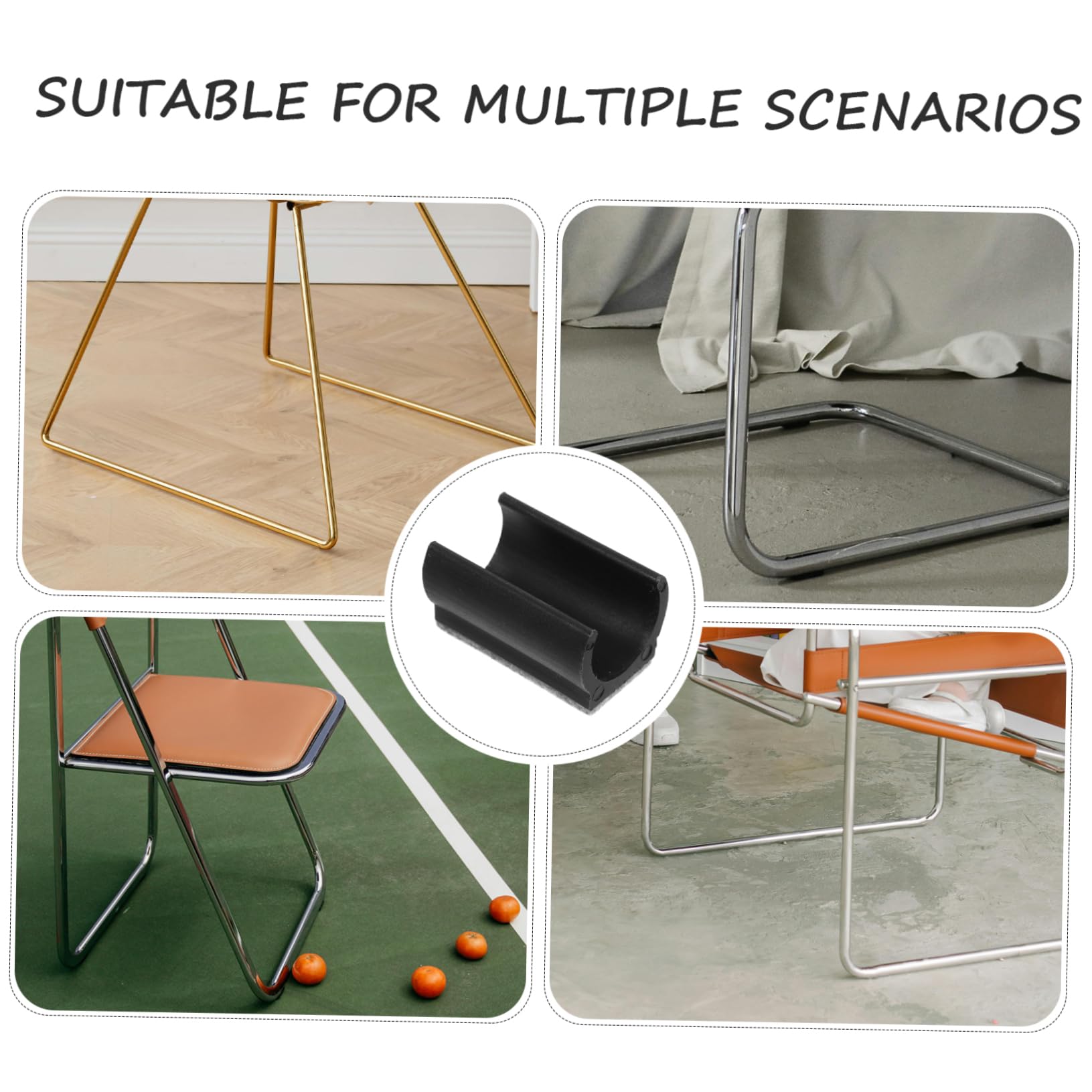 SHINEOFI 5 Series De Muebles Pequeñas Almohadillas De Fieltro De Patas para Sillas De Jardín Capas De Los Pies De La Silla Largo Tu Piso El Plastico 10 Piezas X 5