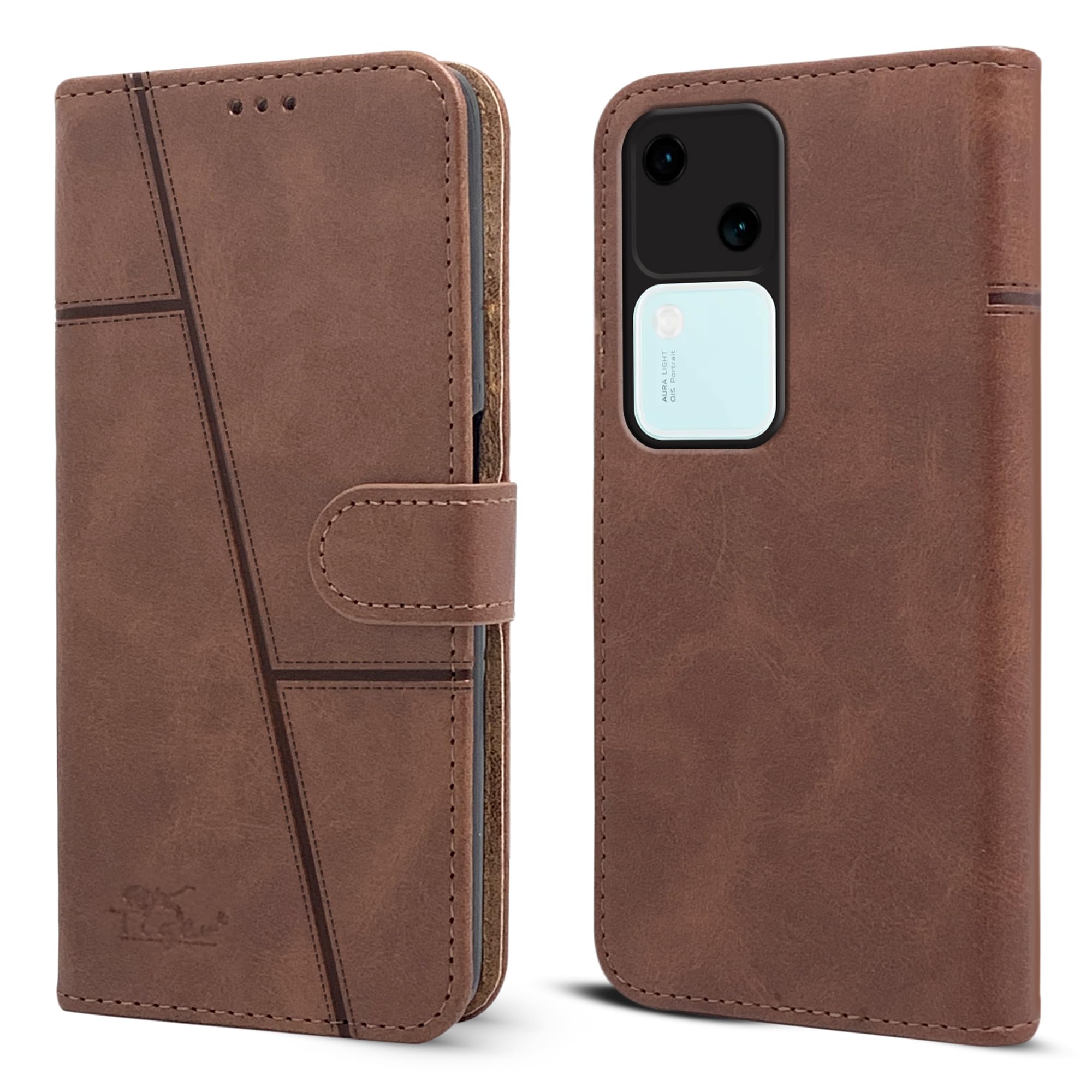Jkobi Flip Cover Case for Vivo V30 5G (Stitched Leather with Magnetic Closure | Brown) (B0CXPZ5XXP) Amazon Price History, Amazon Price Tracker