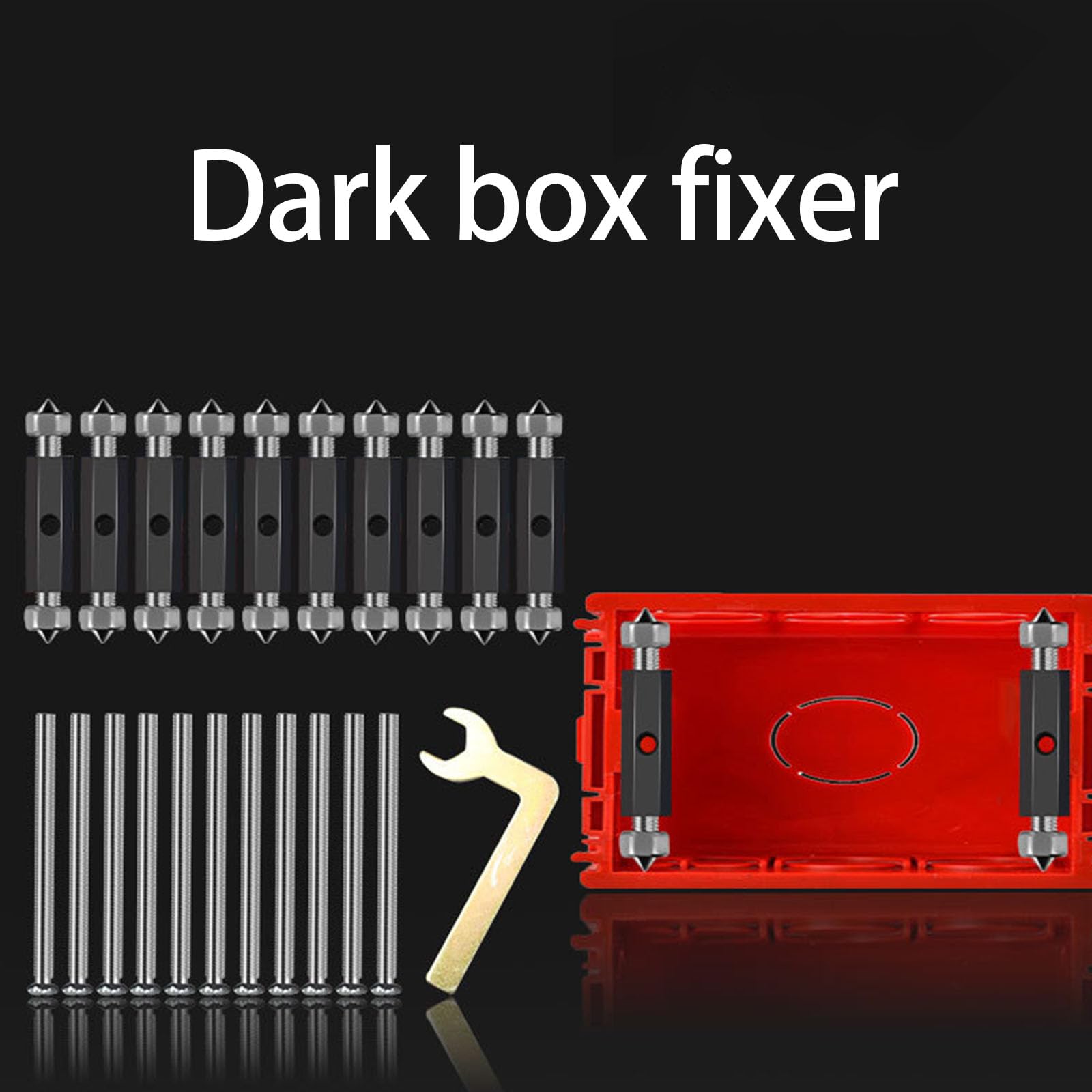 10Pcs Cassette Regolabile Viti Scatola Elettrica Viti Rod Interruttori Universali Presa Riparatore con Chiave Interruttori a Muro Presa Cassette Riparatore