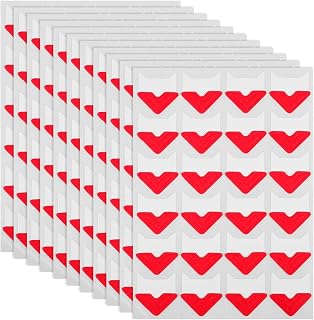 SEWACC 10 hojas autoadhesivas de diseño vintage único para álbumes de recortes y álbumes de fotos, esquinas decorativas para proyectos creativos, material de papel rojo