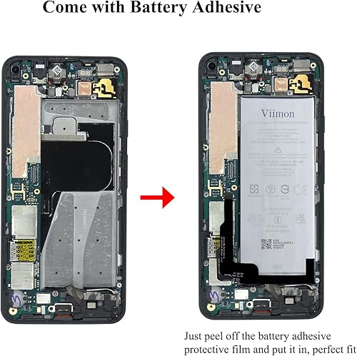 Miniatura 4 de Kits de reemplazo de batería para Pixel 5a compatibles con Google Pixel 5a 6.34 '' Modelo G1F8F, G4S1M con kits de herramientas adhesivas y de