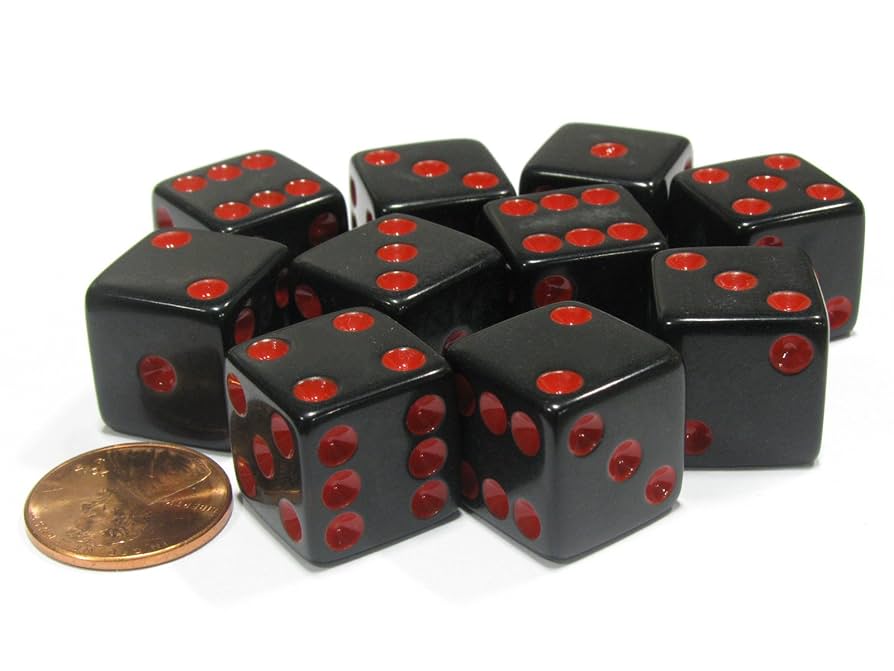 Amazon.com: Set of 10 Six Sided Square Opaque 16mm D6 Dice