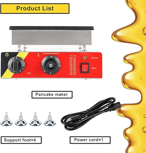 Miniatura 7 de Hanchen Máquina comercial para hacer panqueques, mini panqueques holandesa, máquina eléctrica Dorayaki, máquina para hacer muffins, 25 piezas, doble