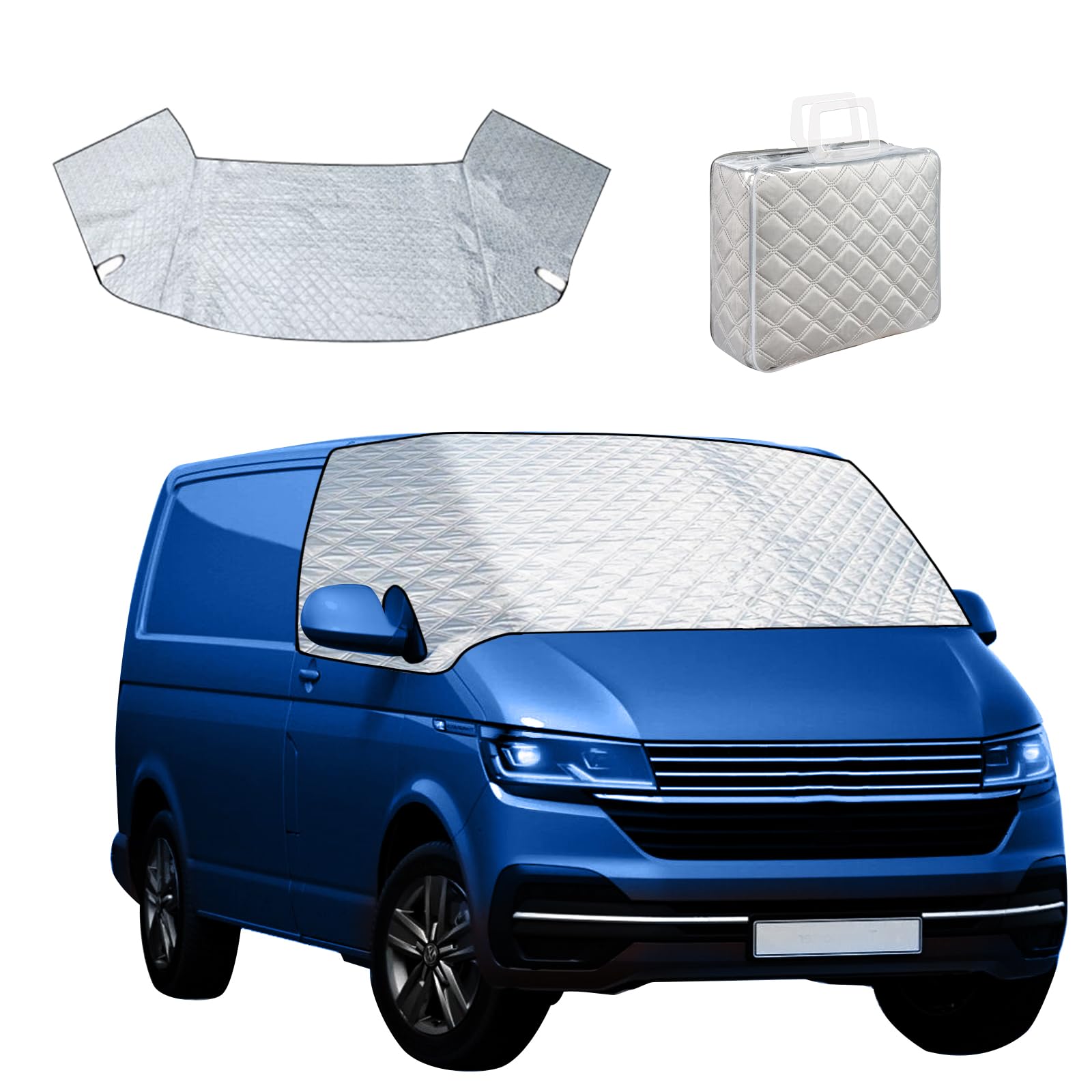 Couverture de Pare-Brise pour VW T4 1995-2004 Protection Solaire UV Gel Glace Couverture Thermique pour VW T4 (VW T4 1995-2004)