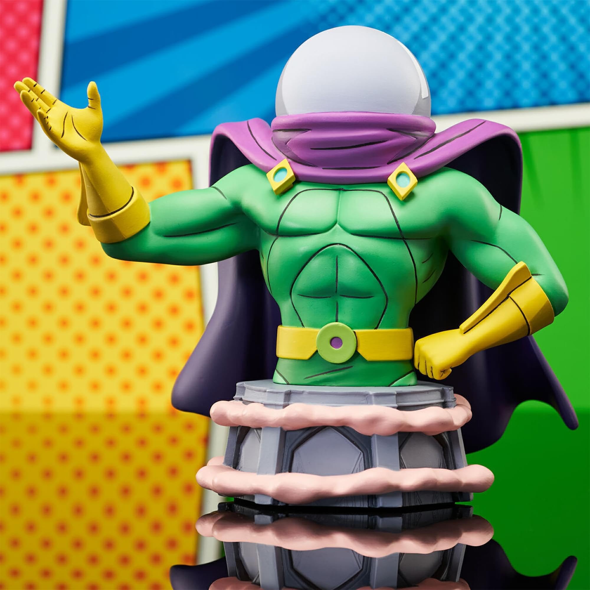Marvel Animated: Mysterio - Busto de resina a escala 1:7, multicolor, 6 pulgadas 5