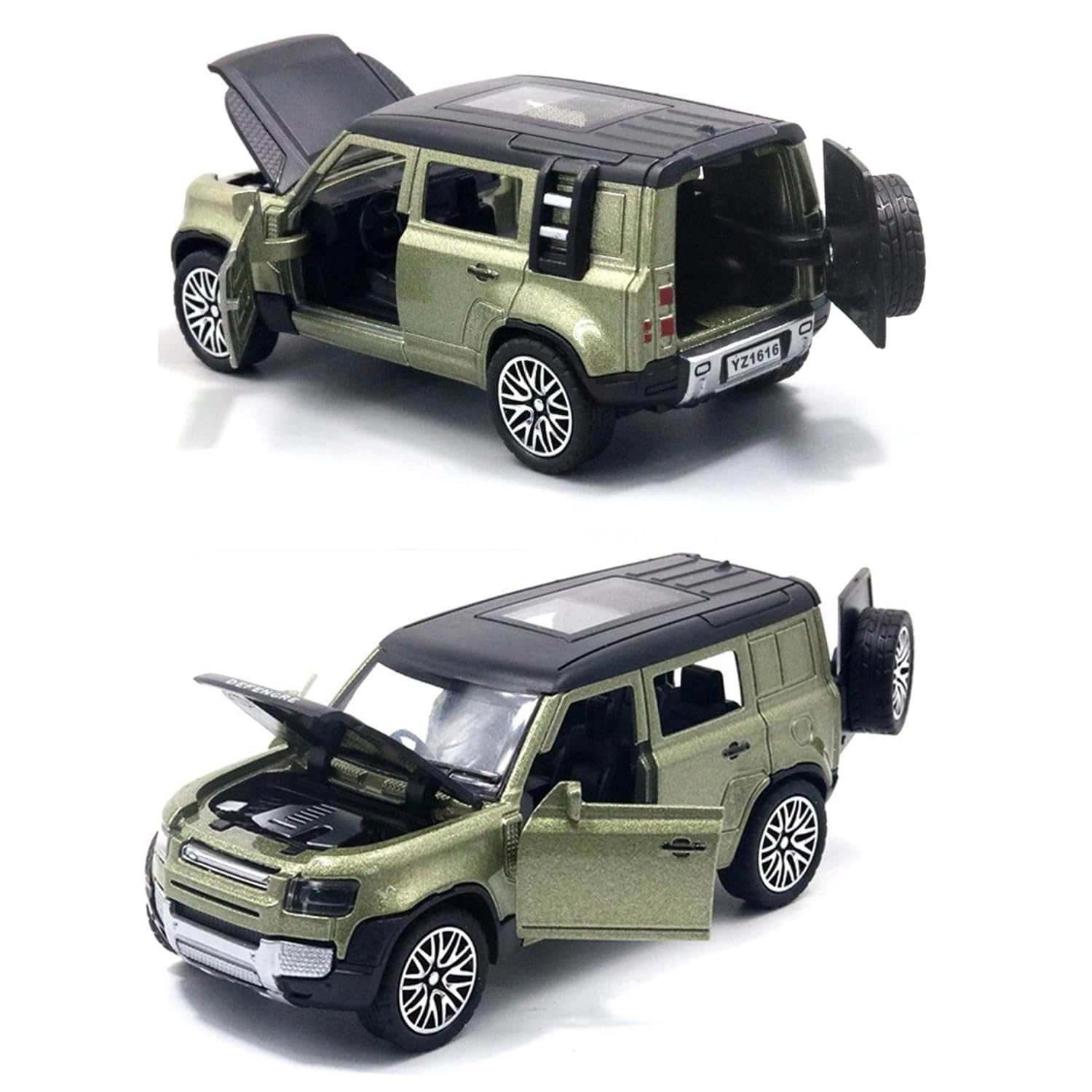 Diecast 1:36 Defenderr Toy Car Metal Body Openable Doors, Pull Back Action SUV Model Fun Educational Play Vehicle for Kids Defenderr (Colors as Per Stock)-image-27
