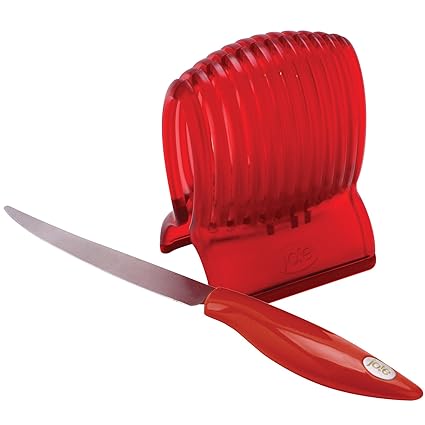 MSC International Joie Tomato Slicer & Knife, 8x6-inches, Red