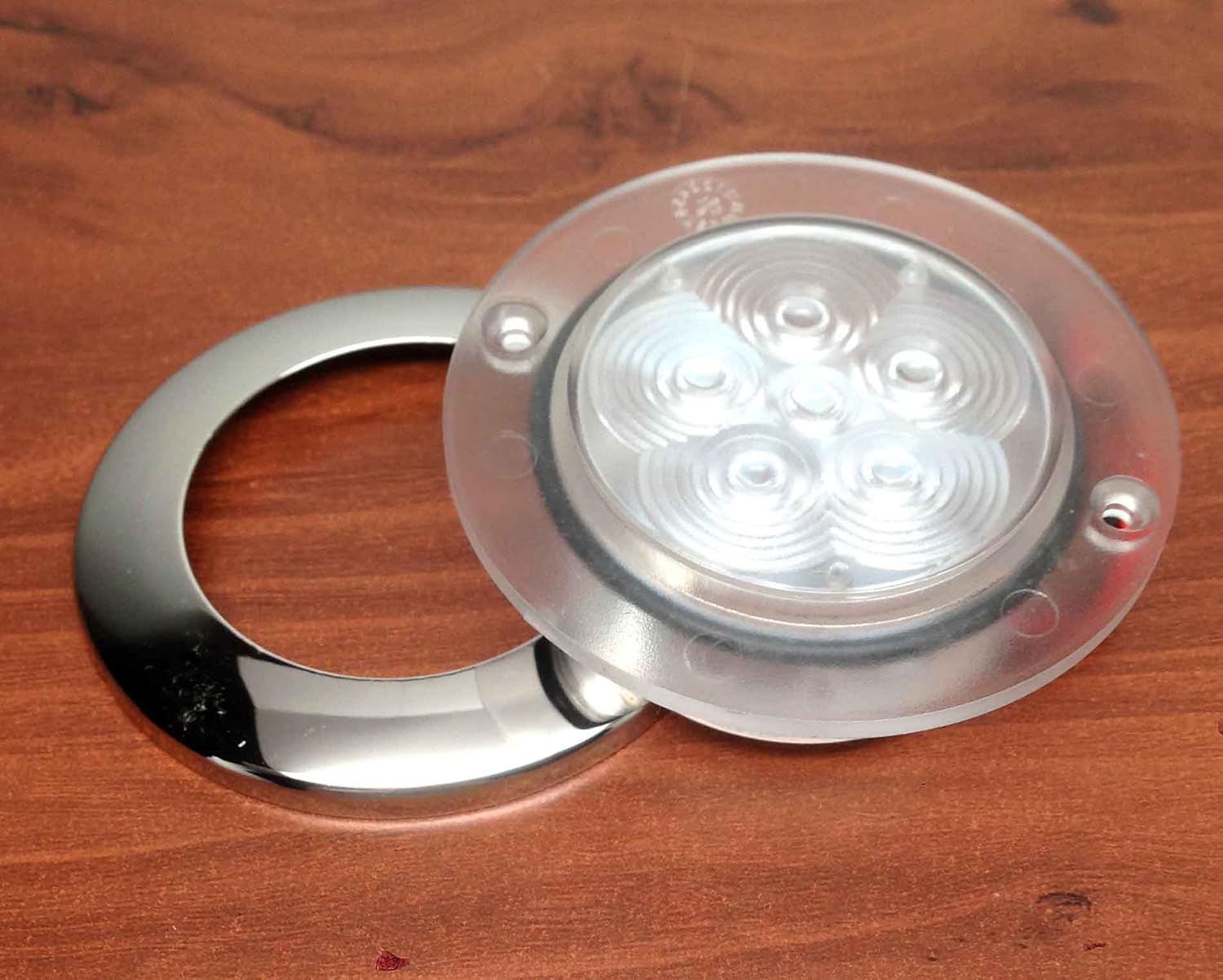 Pactrade Marine Boat 6 LED, Ceiling Courtesy Light Stainless Steel Rim Flush, Warm White : Sports & Outdoors