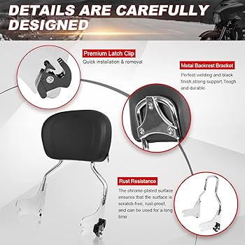 fl8x.sqpants様用 Amazon.com: AUFER Detachable Rear Passenger Backrest Sissy