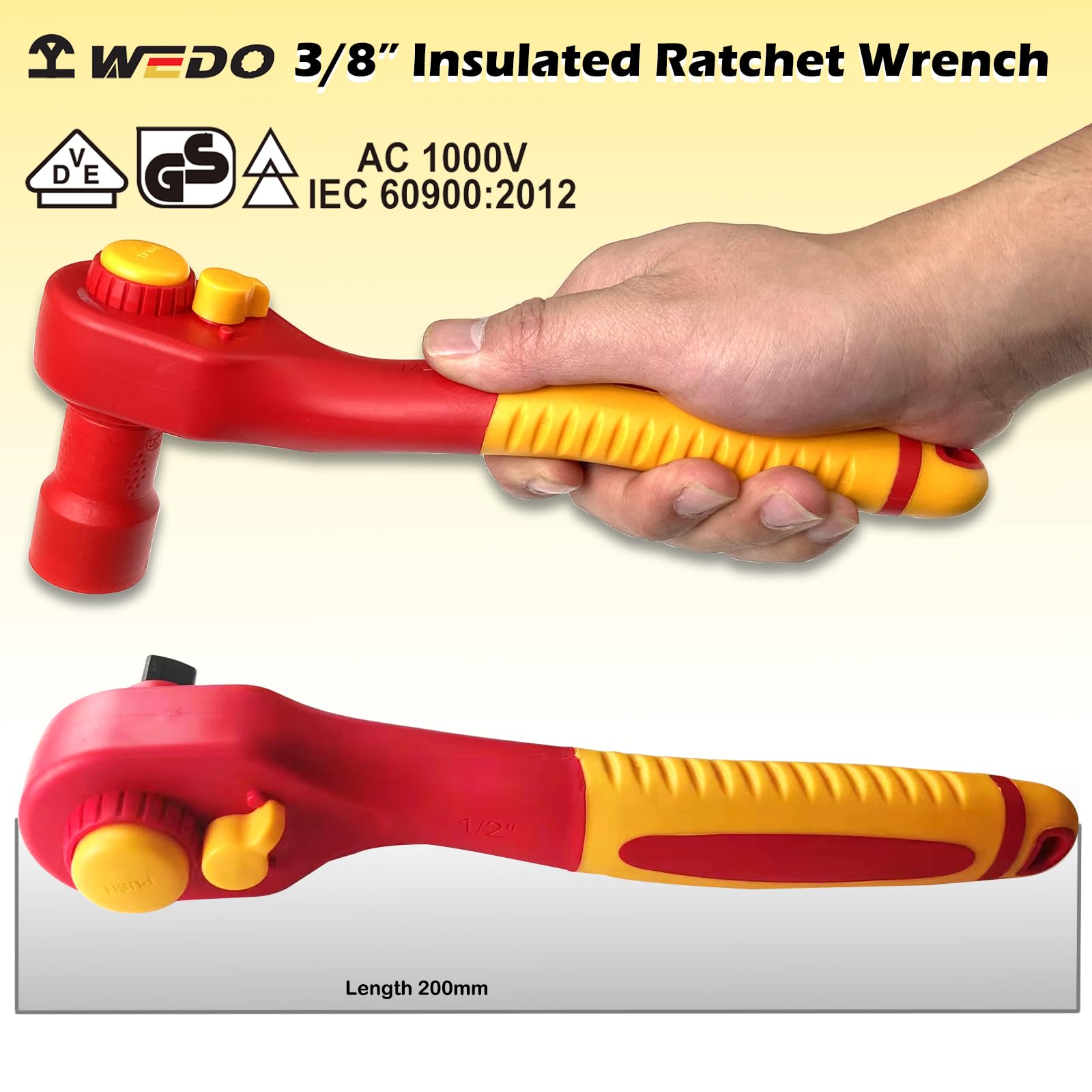 Chiave Offset Isolata WEDO 19mm - Per Elettricisti Con Certificazione VDE 1000V