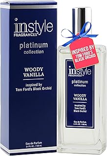Instyle Fragrances, Platinum Collection, Woody Vanilla, Inspired by Tom Ford's Black Orchid, Unisex Eau de Parfum, CLEAN, Vegan, Paraben-Free, Never Tested on Animals, 3.4 Fluid Ounces