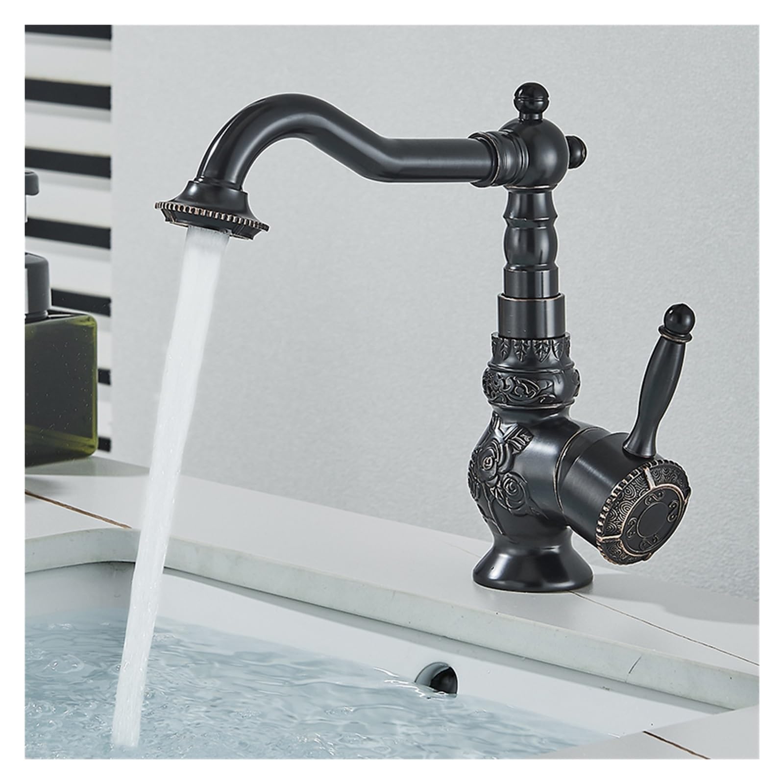 Robinet de lavabo de cuisine vintage en bronze pour style rétro