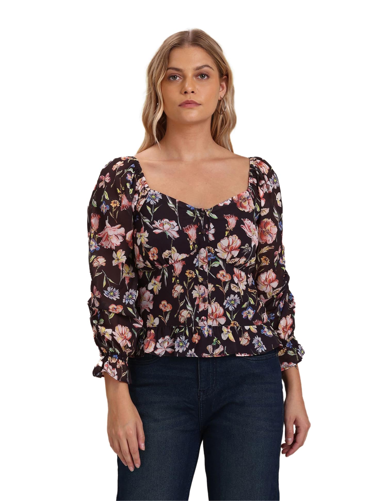 U.S. Polo Assn. USPOLO Womens Women Cotton Regular Fit Blouse in neutral