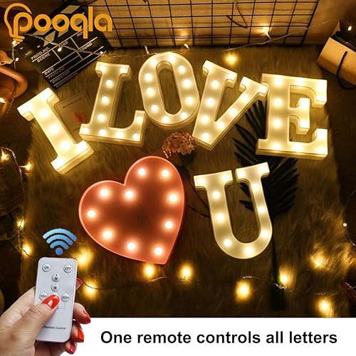 Miniatura 2 de Letras Led , letrero, letreros con temporizador inalámbrico, control remoto regulable para decoración de boda, hogar, fiesta, bar