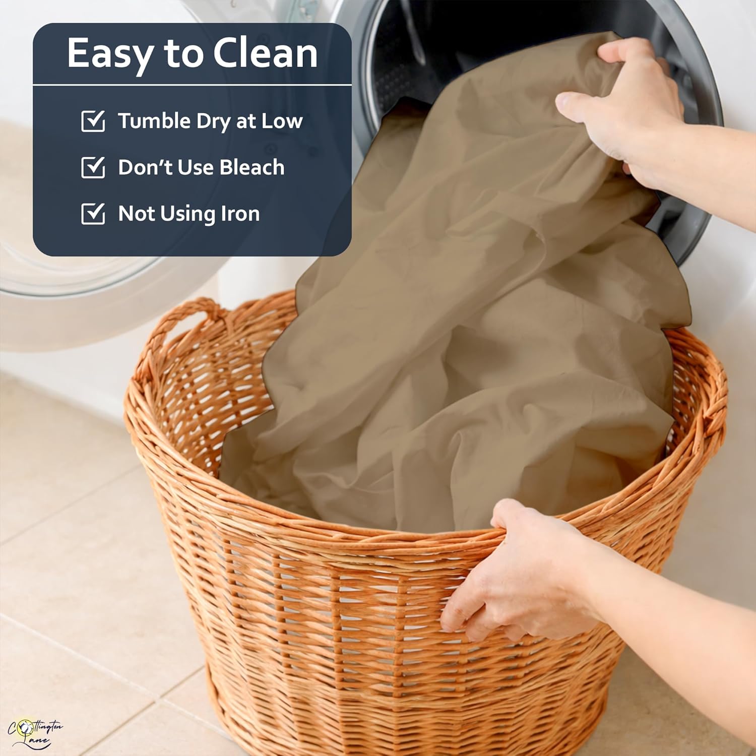 Cottington Lane 1 Piece Sleeper Sofa Fitted Sheet Queen Size, Premium Quality 100% Egyptian Cotton, 6 Inch Deep Sofa Bed/Pullout Couch Bottom Sheet Only, Cooling, Soft & Breathable, Taupe