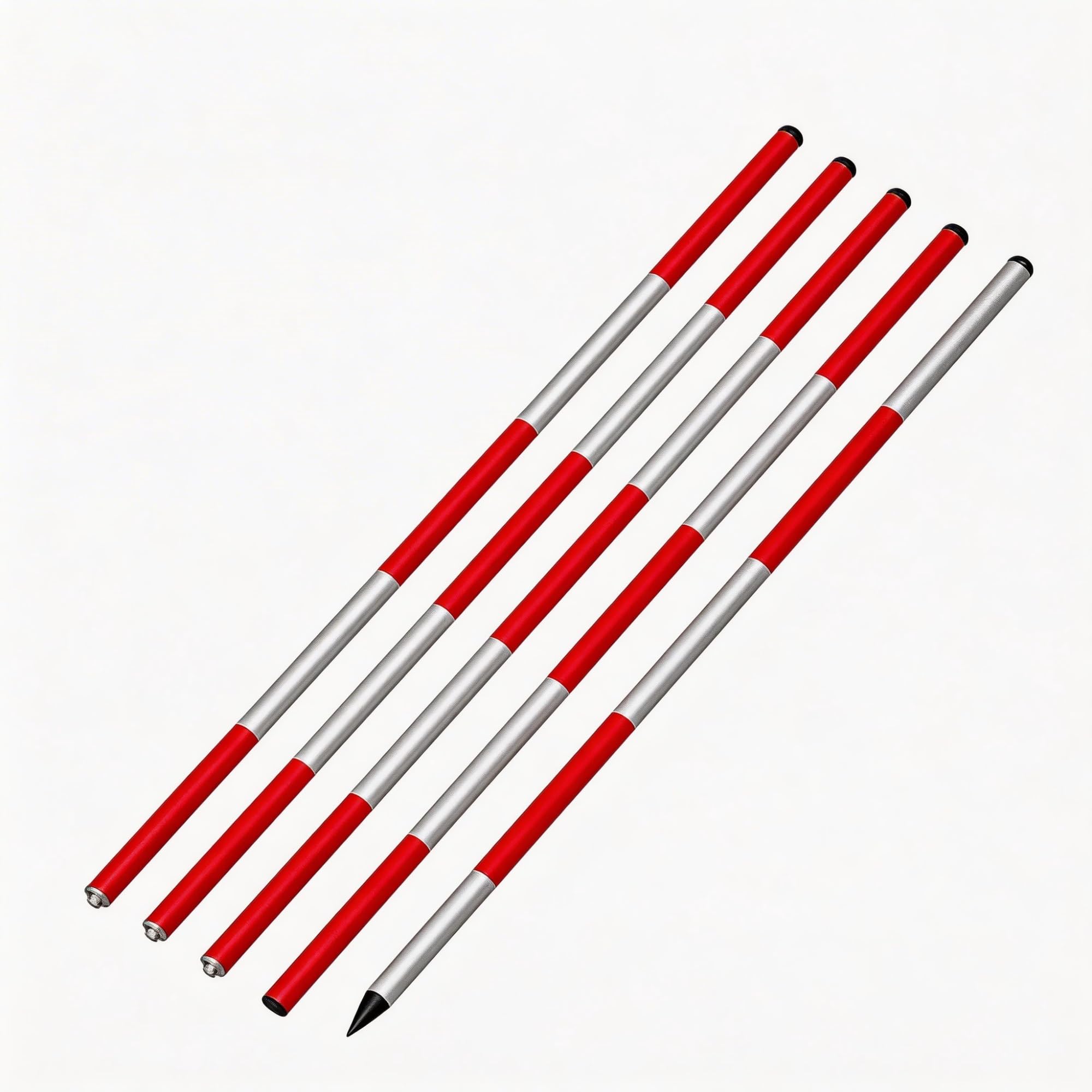 AMZBNEIDI Duty Alummsurvey Pole, Aluminum Alloy Universal Surveying Rod For Detection Of Tunnels Subways 2/3/5m(Length - 5 meters/196.85 inches)